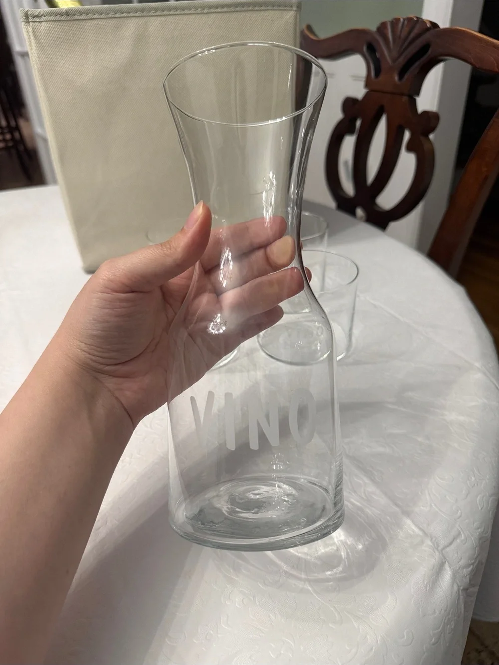 Crate & Barrel Vino Flat Wine Tumbler and Carafe Set | Retired Set | Vintage
